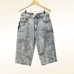 Vintage Sassoon Acid Wash Knee Length Shorts Size 10 High Rise 80's 90's